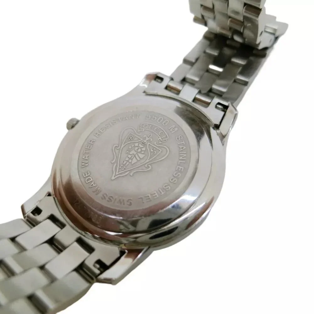 Authentic GUCCI Quartz Analog Wrist Watch 3246 Silver Stainless Steel - Picture 7 of 8